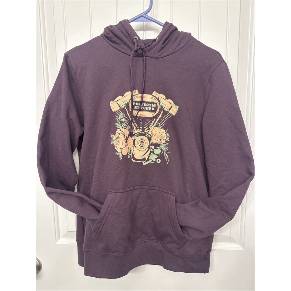 Harley-Davidson Women's Purple Pullover Hoodie Powertrain Operations - Large